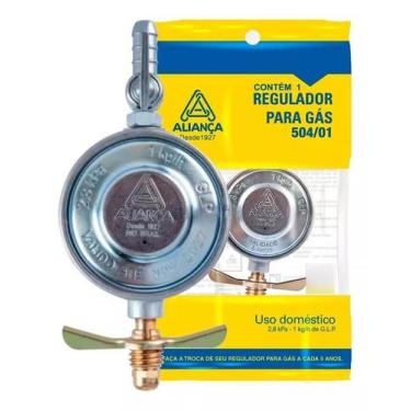 Imagem de Kit 10 Regulador De Gás Registro Sem Mangueira  Aliança