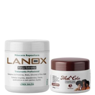 Imagem de Kit Mel Cola 250g + Mask Repositora Força extrema Lanox 500g - Trihair