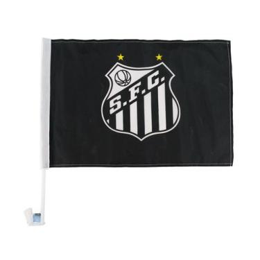 Imagem de Bandeira Haste Plástico Vidro Carro   Santos - Mileno