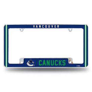 Imagem de Rico Industries Moldura de placa automotiva NHL Vancouver Canucks Classic 30,48 cm x 15,24 cm cromada para carro/caminhão/SUV