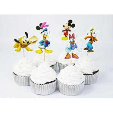 Imagem de 240 Topp Arte Bolo Disney World Mickey Personagens  Cupcake - Euro Sta