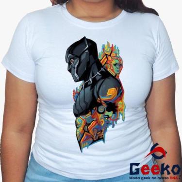 Imagem de Baby Look Pantera Negra 100% Algodão - Wakanda Forever - Black Panther