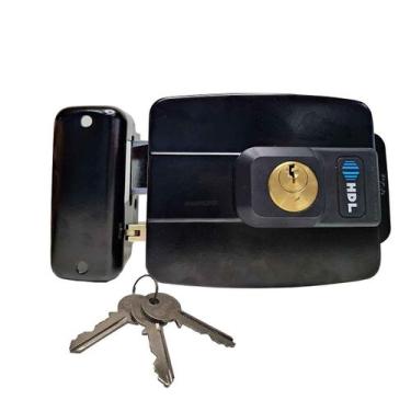 Imagem de Fechadura elétrica C90 HDL Standard Abertura fora Fixo Dupla Preta