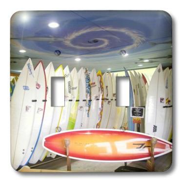 Imagem de 3dRose lsp_75379_2 Surf Shop, Jeffreys Bay, África do Sul -Af42 Mwr0218 Interruptor duplo Micah Wright