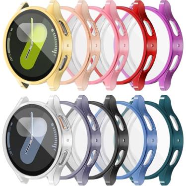 Imagem de RICHONE [Pacote com 10] Capa protetora de tela de 44 mm para Samsung Galaxy Watch 7 de 44 mm, capa protetora de TPU macio, capa protetora para Galaxy Watch7 44 mm para mulheres e homens (SM-L310)