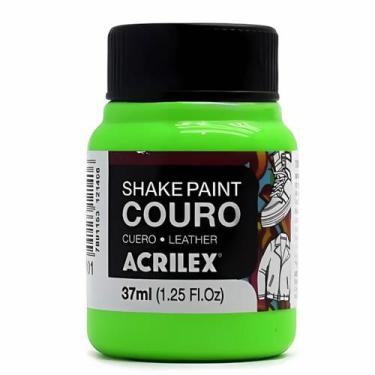 Imagem de Tinta p/ couro shake paint 37ml acrilex escolha a cor, 101 VERDE FLUOR