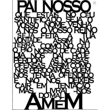 Imagem de Oração do Pai Nosso em mdf cru pequeno