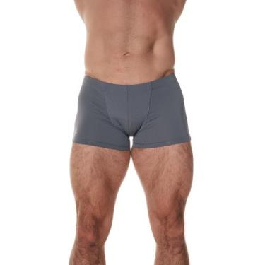 Imagem de Cueca Masculina Boxer Lisa Básica Frelith, Cinza escuro, G