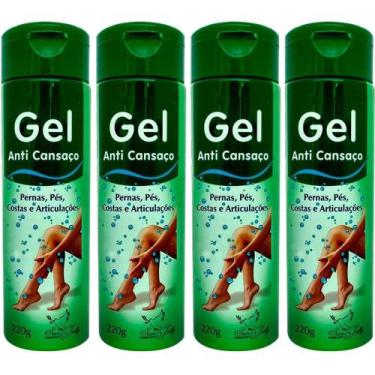 Imagem de Kit 4 Gel Massageador Anti Cansaço 220g Pernas, Pés, Costas - San Jull