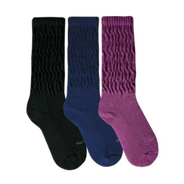 Imagem de Kit 3 Pares Meia Aerobica Algodão 5610 Cano Longo Academia Esporte Fit