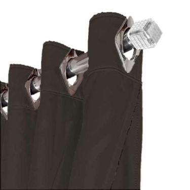 Imagem de cortina para sala e quarto blecaute Bia 4,00 x 2,50 marrom - Bravin Co