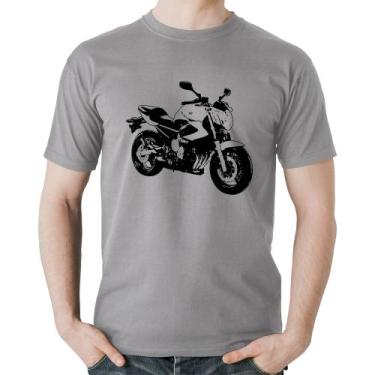 Imagem de Camiseta Algodão Moto XJ6 N Art - Foca na Moda, Cinza, G