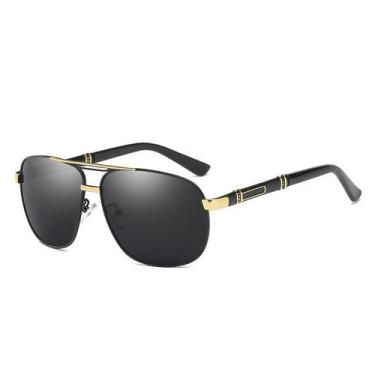 Imagem de Óculos De Sol Vinkin Masculino Polarizado UV400 Luxuoso, Dourado
