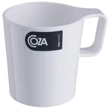 Imagem de Caneca Escolar Empilhável 250ml Branca Casual Coza Refeitórios Cantina