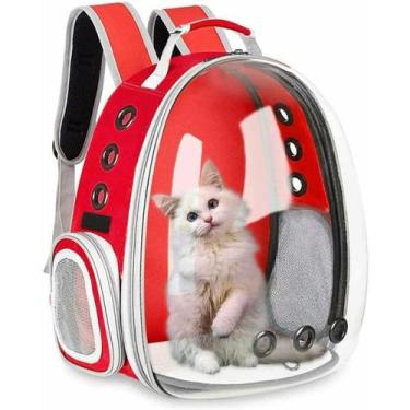 Imagem de Mochila bolsa Transporte Pet Gatos Visão Panorâmica Astronauta Acrílic