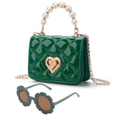 Imagem de LJCTULY Bolsa de bebê para meninas, 1 a 10 anos, Bolsa infantil de presente, Verde, Casual