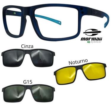Imagem de Oculos Mormaii Swap 5 6127 Azul Fosco com 3 Clipons CGN, Azul fosco