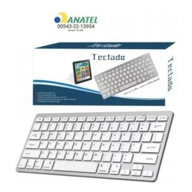 Imagem de Kit Mini Teclado  Sem Fio Wireless Bluetooth Compacto - Rhos
