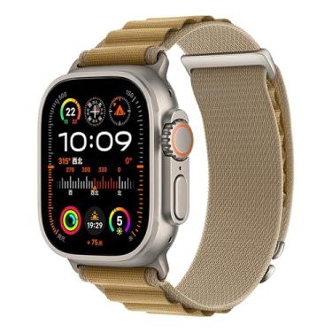 Imagem de Pulseira esportiva de nylon Alpine compatível com Apple Watch Ultra SE 49 mm, 46 mm, 45 mm, 44 mm e 42 mm (trigo, 49 mm/46 mm/45 mm/44 mm/44 mm/42 mm)