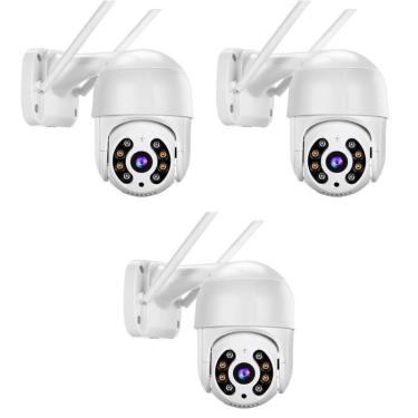 Imagem de Kit 3 Câmera Segurança Wifi Hd 1080P A8 Yoosee Prova D'Água