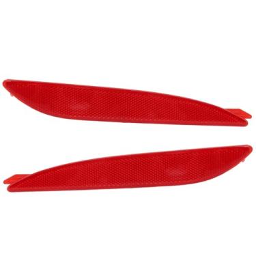 Imagem de Conjunto de refletor traseiro de parafusos traseiro de 1 par de 1 par, lentes de refletores traseiros da lente vermelha, capa de refletor elegante no chão traseiro lateral da