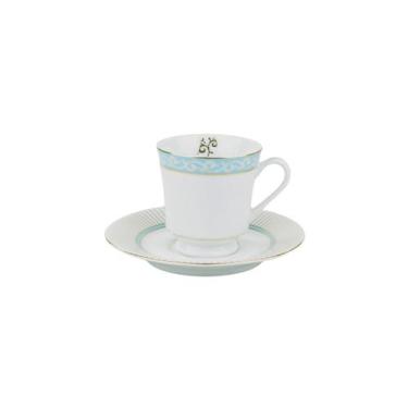 Imagem de Xícara Café Com Pires 60ml Porcelana Schmidt - Dec. Audrey 2251
