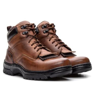 Imagem de Coturno Bota Masculina Couro Legitimo Country Classico Resistente Caramelo 4400 (Caramelo, BR, Adulto, Numérico, 45)