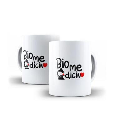 Imagem de Caneca Porcelana Curso Biomedicina com Coração - Villa Caneca