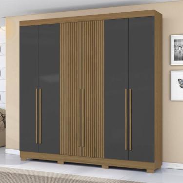 Imagem de Guarda Roupa Roupeiro 230 Atacama Grafite Aramóveis