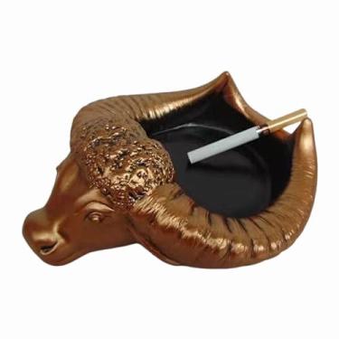Imagem de Cinzeiros para fumar masculino cinzeiro de resina de mesa criatividade divertido de moda moderna para uso doméstico escritório ornamentos (tamanho: rass)