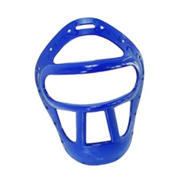 Imagem de oshhni Karate Sparring Face Shield, Proteção da tampa do rosto de boxe, Guarda facial de máscara destacável para MMA para atletas, jogador, academia, Azul