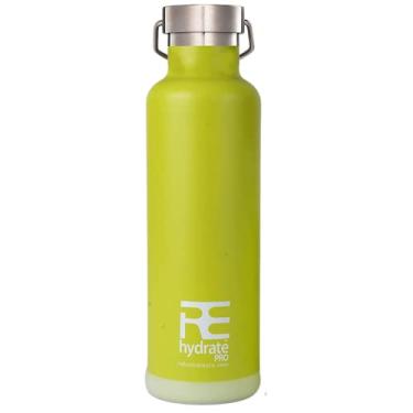 Imagem de Garrafa de água isolada Rehydrated Pro 740 ml com canudo, tampas de bônus e cantil à prova de vazamento para manter líquidos quentes ou frios - Garrafa de água isolada a vácuo de parede tripla, perfeita para presentes