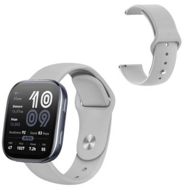 Imagem de Pulseira 100% silicone maleável para Amazfit Bip 6 - 22mm - Genérica