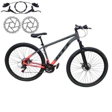 Imagem de Bicicleta Aro 29 GTI Roma 24 V MTB Index Disco Hidráulico Suspensão 80mm Unissex (Cinza/Laranja, 15)