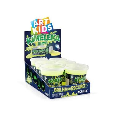 Imagem de Kimeleka Slime Brilha No Escuro 180G Amarelo 6Un - Acrilex