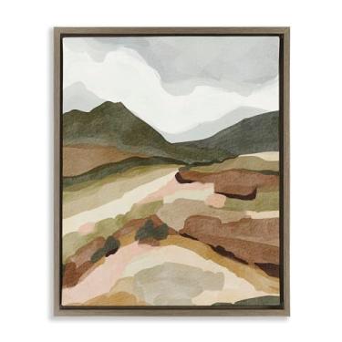 Imagem de Stupell Industries Design de arte de parede em tela flutuante marrom da Desert Land Beauty por Nikita Jariwala, 63 x 78 cm