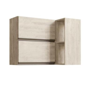 Imagem de Armário Aéreo Cozinha Greta 2 Portas Crema - Irm Móveis, Bege, Moderno