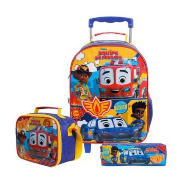 Imagem de Combo Infantil Menino - Mala G + Lancheira + Estojo G - Equipe de Resg