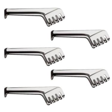 Imagem de Kit 5 Pegadores Inox para Massa Carne Salada Servir Restaurante Buffet