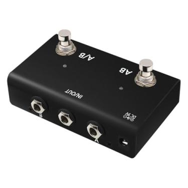 Imagem de Almencla Pedal de efeito de guitarra Aby Channel Switch Multifuncional 6,35 mm Leve Aby Seletor de canal duplo para baixo