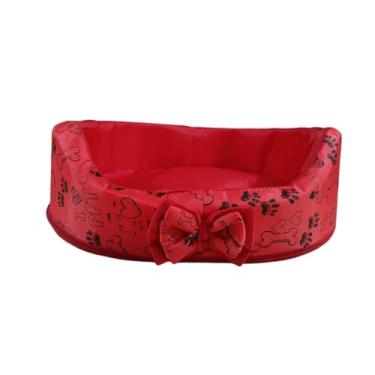 Imagem de Cama para Pet，Cama Caminha Pet com ZíPer para Cachorro Ou Gato LaváVel L(Vermelho,Nº 2 (P))