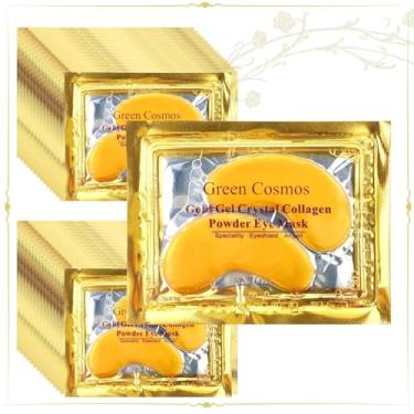 Imagem de Green Cosmos . 30 Pares De Adesivos Ouro 24K Para A Região Dos Olhos, Máscara Colágeno Cristal, Tratamento Olheiras, Remove Bolsas, Almofadas Gel Pele Lisa, Inchaço