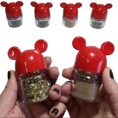 Imagem de Kit 6 Potes De Temperos Vermelho - Mickey e Minnie Presentes