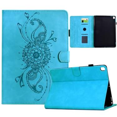 Imagem de Luksinlong Capa para Samsung Galaxy Tab S6 Lite 10,4 polegadas 2024 2022 2020 (SM-P610/P615), capa protetora Mandala Flip Book com capa flip de couro PU para Samsung S6 Lite Capa para tablet Samsung