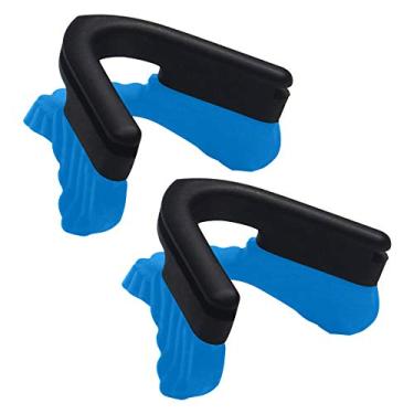 Imagem de MYCOURAG 2 pares de almofadas de nariz de borracha de silicone de substituição para óculos de sol Oakley M Frame/Sweep/Heater/Strike/Hybrid - Azul celeste
