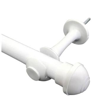Imagem de Kit Varão 2,5m para Cortinas 19mm Branco - Sua Casa Decor