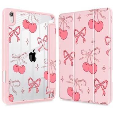 Imagem de May Chen Capa fina para iPad mini 7 (A17 Pro, 7ª geração) 2024/iPad mini 6 (6ª geração) 8,3 polegadas, [suporte de lápis embutido] capa à prova de choque, capa traseira transparente transparente para