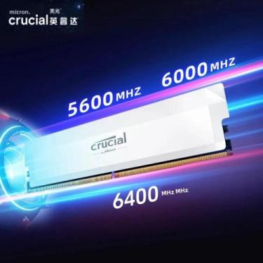 Imagem de 16GB Único 6000 6400MHz DDR5 RAM Crucial pro Overclocking Desktop Gami
