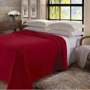 Imagem de Cobertor Casal Dyuri Toque Macio C/Cinta Vinho Cardeau 180x220cm - Jol