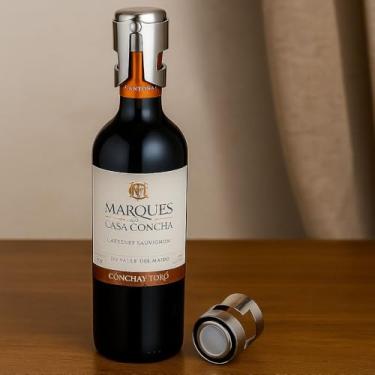 Imagem de Tampa Inox Com Pressão Para Champagne Vinho Espumante Luxo